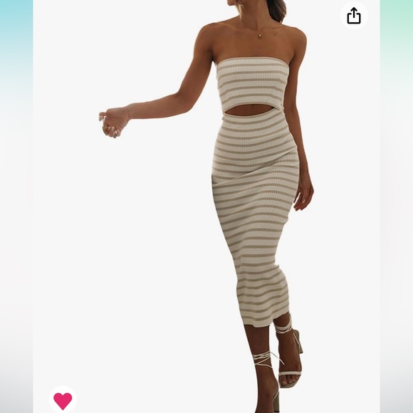 New with Tags Viral Strapless Knit Dress Medium - Picture 8 of 9